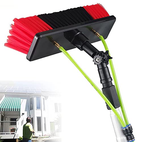 Solar Panel Cleaning Kit, Portable Window Cleaning Brush, Window Washing Kit with Extension Pole, Photovoltaic Panel Water Spray Cleaning Brush/50Cm Brush Head/5M Rod