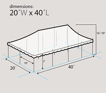 TentandTable 20' x 40' Premium Commercial Pole Tent with Blue & White Top