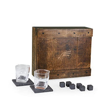 PICNIC TIME Philadelphia Eagles Whiskey Box Gift Set, Oak Wood, One Size, (605-10-509-243-2)