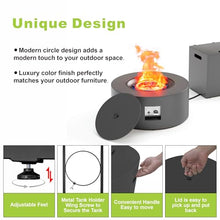 Dineli 30" Round Propane Fire Pit Table Firepit Table for Outside Patio