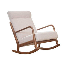 KLNBV Rocking Chair,Comfortable Nordic Balcony Rocking Chair Balcony Solid Wood Lounge Chair Bedroom Living Room Lazy Lounge Chair Office Armchair Bearing Weight 200Kg - Rocking Chair + Pedal