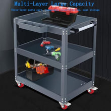 ICEMOB Rolling Tool Cart,Service Cart with Wheels,3 Shelves Steel Garage Tool Organizer,992Lbs Load Capacity,Mechanic Tool Cart for Warehouse and Repair Shop