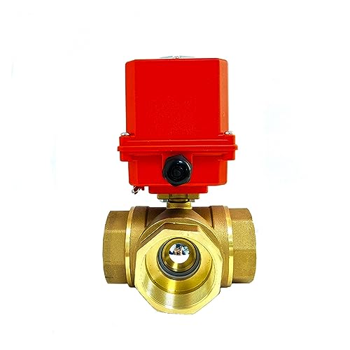 2 inch 3 Way Motorized Ball Valve Electric Valve Brass DN50 Three Line Two Point Control(24VDC)