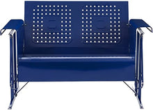 Crosley Furniture Bates 2-Person Retro Metal Outdoor Patio Loveseat Glider