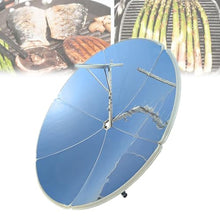 BDJSN 61in Portable Solar Cooker, Parabolic Concentrating Sun Oven, Focal Spot Temperature:800-1000°C, 2000W Outdoor Round Solar Barbecue Grill, Focus Solar Cooker