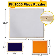 Jighaus Jigsaw Puzzle Board Table with Cover Mat & Storage Drawers Natural/1000 Pieces