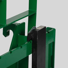 Titan Attachments 72" Pro Series Global Euro Extra Wide Pallet Fork Frame, 48" Fork Blades, Fits Global Euro Hookups, Rated 5000 LB, Conus 2 Hay Spear Sleeves and 2" Receiver Hitch Included