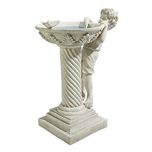 Design Toscano EU1392 Summer's Splash Sculptural Birdbath,antique stone