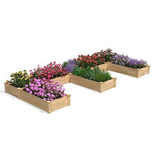 Greenes Fence Premium Cedar Raised Garden Bed, 6' x 14' x 10.5" (3/4" Thick) E-Shaped Bed - Made in USA with North American Cedar