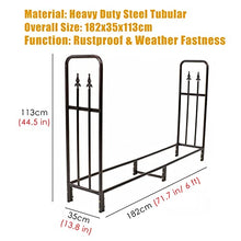 GenSDH Large 6Ft Firewood Rack Outdoor, Fireplace Log Holder for Patio Deck Camping, Fireside Wood Stacker, Heavy Duty Steel Tubular