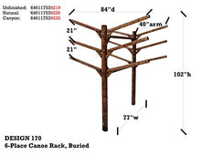 Log Kayak Rack 6 Place Buried in The Ground Canyon Brown