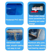 Zfmnoyev Pools Above Ground, Foldable PVC Fish Pond with Steel Frame, Backyard Aquarium Pool Pond with Drain Valve, Outdoor Water Storage Tank, for Camping Garden Deck(1x1x0.7m)