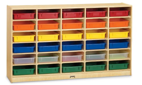 Jonti-Craft 30 Bins Mobile Storage Assorted Colors