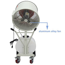 TECHTONGDA Misting Fan Humidifying Cooling Industrial Pedestal Fan Adjustable Spray Amount for 538 Square Feet
