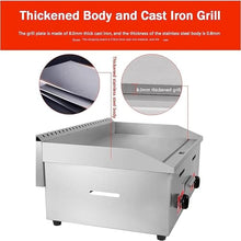 Commercial Desktop Gas Griddle,BBQ Flat Hot Plate,Picnic Grill Pan,for Steak, Eggs, Pancakes