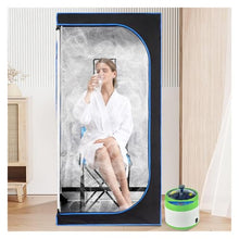 POGHDBXA Sauna Accessories, Full-Size Portable Steam Sauna Tent for Home Spa, Detox & Relaxation. Larger Space, Easy Install with Stainless Steel