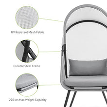 Greemotion USA Alverta 2-Piece Outdoor Foldable Accent Chair Black