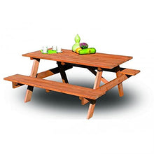ROJAPLAST Piknik Wooden Garden Picnic Furniture Set, Chestnut, 160 x 145 x 72 cm