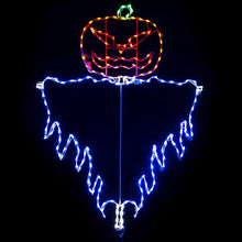 Holidynamics 72in LED Evil Jack-O-Lantern Scarecrow Outdoor Halloween Decoration - Spine-Chilling and Eye-Catching Accent for Your Outdoor Halloween Haunt