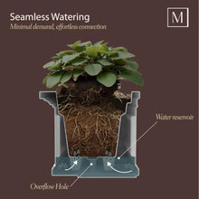 Mayne Newhaven 72in Self-Watering Rectangular Window Box Planter, Black