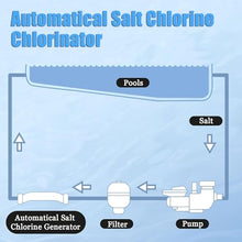 Salt Water Pool Chlorinator, Salt Chlorine Generator,with Salinity Display,Salt Cell Swimming Pool Chlorine,for SPA (40M3/8g/hr)