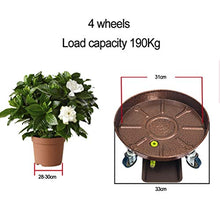 QUANGJN Plant Stand Planter Caddy Heavy Duty with Rubber Wheels,Planter Caddies Round ?Large Flower Pot Mover Plant Dolly Holder Planter Trolley Caster Black-25Cm/,Black-33cm/13inch
