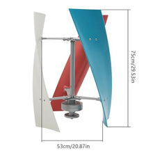 HUIZHITENGDA 1500W 12V/24V Efficient Wind Turbine Generator, Portable with Controller 3 Blade Turbine Wind Power Kit for Courtyard Outdoor Streets,12v