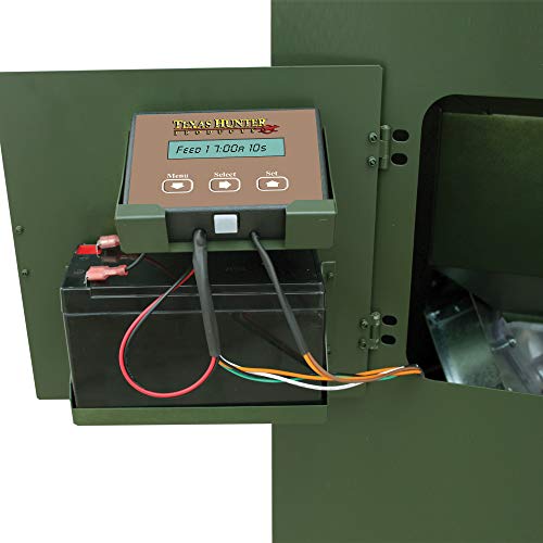 Texas Hunter Products Hide-A-Way Directional Wildlife Feeder 300lb Capacity Hunter Green