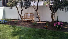 GOLDENTEAK Teak Round Top Bench Aquinah 4ft Outdoor Patio Garden Bench, Premium Grade-A Teak Wood Seating for Porch, Lawn, Deck & Backyard, Natural Oil Finish Furniture