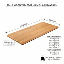 CTREVL Solid Wood Table Top, Wood Countertop, Durable Heavy Duty Desk Top for Kitchen Island, Cutting Board, Washer Dryer Countertop, Living and Dining Room Table
