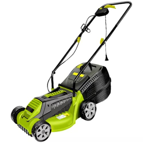 AMYYTL 12-Inch Electric Lawn Mower Corded Electric Walk-Behind Push Mower Portable Outdoor Corded Electric Lawn Mower