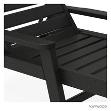POLYWOOD NCC2280MA-P Nautical Arms Chaise, Black