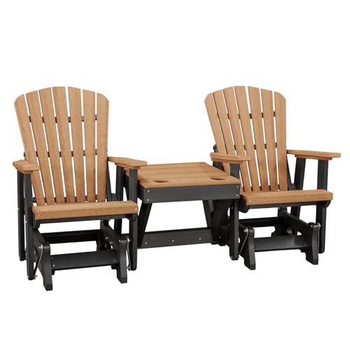American Furniture Classics Double Glider w/Table Cedar and Black