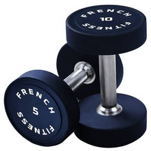 French Fitness Urethane Round Pro Style Dumbbell Set (5-50 lbs)