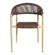 Furniture of America Clark Aluminum Patio Dining Chair Set of 4 Natural