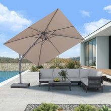 OROTLECT 10' X 10'Cantilever Patio Umbrella Outdoor Aluminum Offset Square Umbrella with 3 Years Fade Resistance Recycled Fabric and 360-degree Rotation