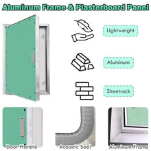 28x48 24x44 30x40 16x40 Mobile Home Water Heater Access Door, Big Inspection Revision Doors Panel with Aluminum Frame, Flush-Mounted Drywall Hole Cover(23x40in)