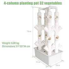 BEESOM Hydroponics Tower, Hydroponics Growing System for Indoor Herbs,Fruits and Vegetables,16/24/32 Pots Garden Hydroponic Growing Kit, Vertical Growing System Gift for Gardening Lover,32Holes