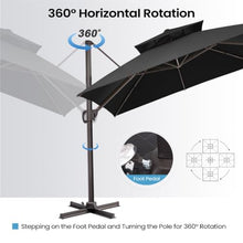 OROTLECT 11'X11' Square Cantilever Patio Umbrella with Base