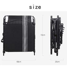 Metal Sun Lounger Folding Sunbed Static Load Rust-Resistant with UV-Resistant Textilene Fabric Backrest 5 Position Adjustment Black ()