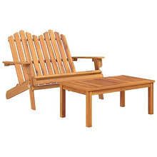HKTMGDNG 5 Piece Solid Acacia Wood Adirondack Patio Lounge Set
