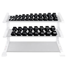 Body-Solid Rubber Coated Hexagon Dumbbells Black