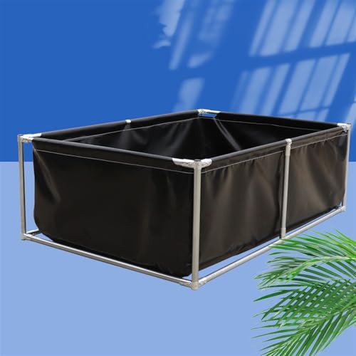 Home Swimming Pools, Rectangular Metal Frame Pool/ Albercas Para Niños Y Adultos W/ Flow Valve for Ages 6 and Up, 1.2m Deep Backyard Above Ground Pool, 1 1.5 2 2.5 3 M Canvas Fish Pond(B Deep 48in/1.2