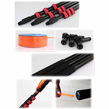 Water Fed Pole Kit Solar Photovoltaic Panel Car Trucks 20m/65.6ft Hose Rotating Cleaning Brush Adjustable Window Glass Cleaning Pole 2 Water Pores,6m/20ft
