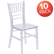BizChair 10 Pack Child's Transparent Crystal Resin Chiavari Chair Clear