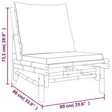 HEFZGDB 5 Piece Patio Lounge Set with Cream White Cushions BambooOutdoor Furniture Set Patio Set Patio Furniture setsSuitable for Garden, Patio, Courtyard.