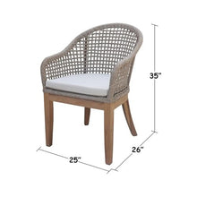 IC INTERNATIONAL CONCEPTS Set of Two Outdoor Teak Patio Dining Chair with Cushions - Natural