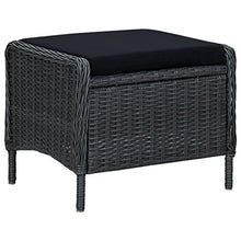 AJSEOYBS Outdoor Patio Set,Outdoor Garden Furniture,9 Piece Patio Dining Set with Cushions Poly Rattan Dark Gray,for Deck, Patio, Garden, Poolside, Backyard