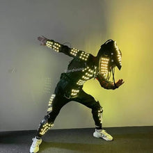 Earthradius LED Robot Suit Full Color Dance Costume Black Small
