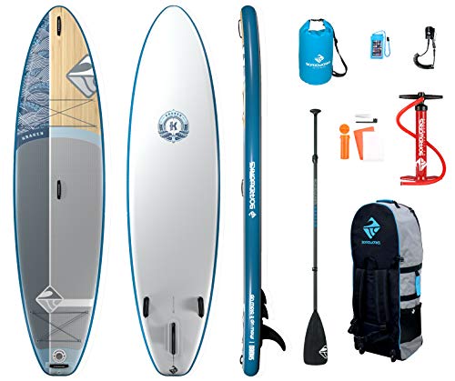Boardworks Kraken All-Water Inflatable Stand-Up Paddleboard SUP Complete Kit 11' White/Blue/Orange